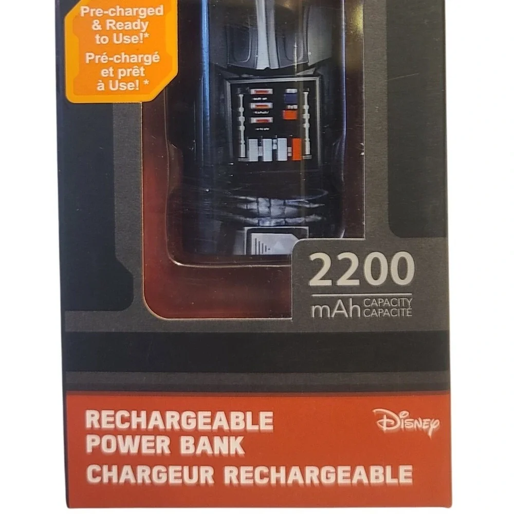 Star Wars‎ Darth Vader Rechargeable Power Bank 2200 mAh NEW Disney